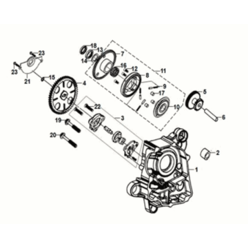R. crank case-oil pump assy Sym Jet 14 125i AC E5 2021-2024