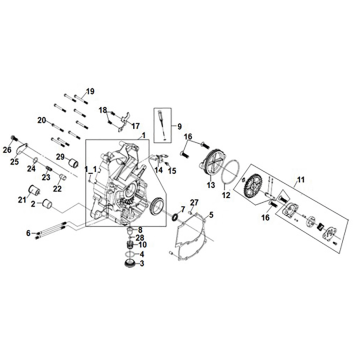 R. crank case - oil pump Sym ADX 125i ABS+ TCS E5 2023