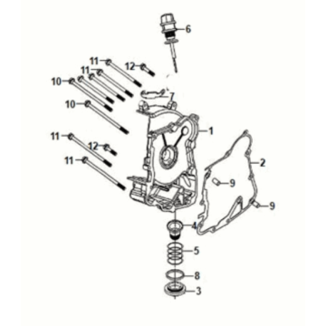 R. crank case cover Sym Jet 14 125I AC E5 2021-2024