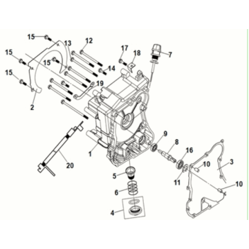R. crank case cover Sym Jet 14 125I LC E5 2021-2024
