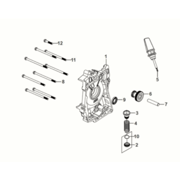 R. Kurbelgehäusedeckel Sym Mio 50I E5