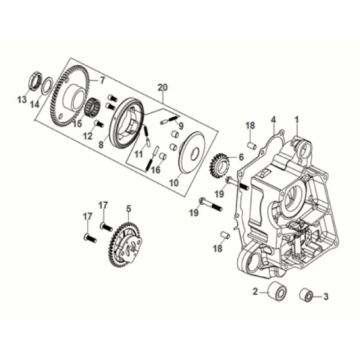 R Kurbelgehäuse-Ölpumpe Assy Sym Mio 50I E5