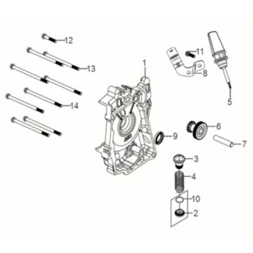 R Kurbelgehäusedeckel Sym Jet 14 50I E5