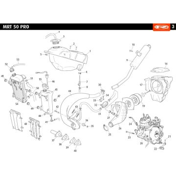 Kühler- Auspuff Rieju MRT pro Enduro grün 2010 2-Takt