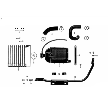 Zündapp KS 50 530-010, 011, 012 und 014 Kühler