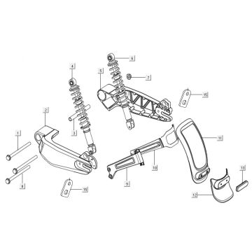 Hinterradgabel - Stoßdämpfer hinten Niu N1S