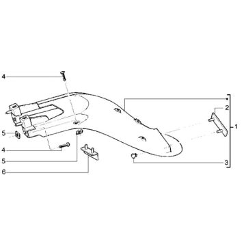 Schutzblech hinten Piaggio Liberty 4-Takt bis 2005
