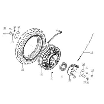 Hinterrad - Motor Niu M1