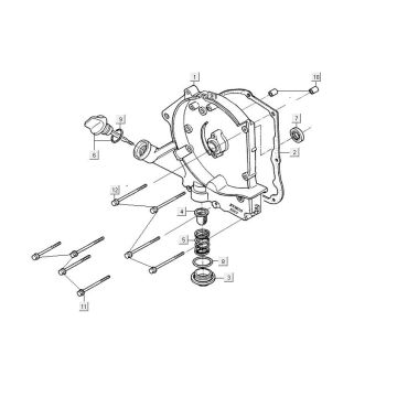 Kurbelgehäuse rechts Kymco Maxxer 90 Schwarz