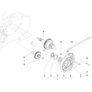 Getriebe Vespa Sprint 25km 4-Takt 2-Ventil