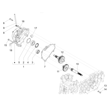Reduzierstück Gruppe Vespa Sprint 125 4T 3V IE ABS