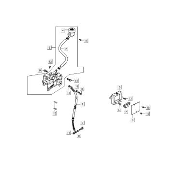 Bremszylinder Kymco Maxxer 90 Schwarz