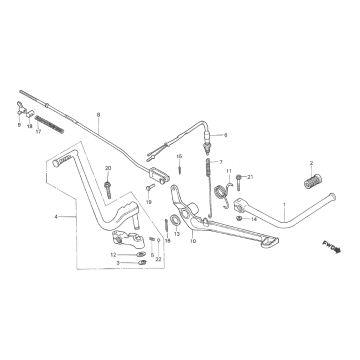 Bremspedal - Schaltpedal - Kickstartpedal Honda MTX 50