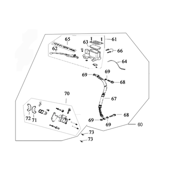 Bremse rechts Benzhou YY50QT-15 creme