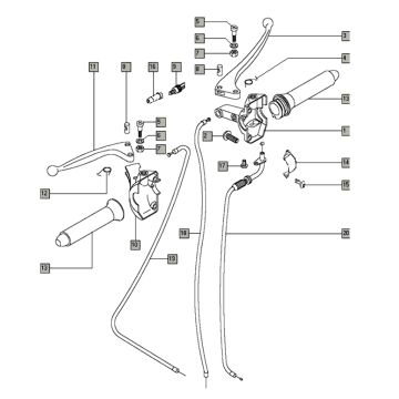 Remgrepen Tomos QUADRO E-START (25-45KMH) (K8-L0)