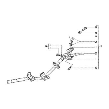 Bremshebel links (Bremsscheibe hinten) Gilera Runner FXR 180 2T LC