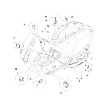 Bremszug Vespa Primavera 50 4T IGET 3V Euro 5
