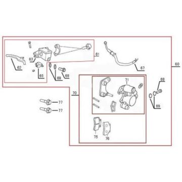 Bremssattel China Zip braun