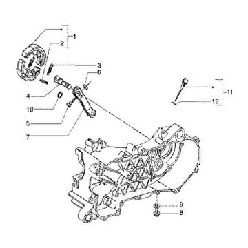 Bremsbacken - Bremshebel - Ölmessstab Gilera Runner FXR 180 2T LC