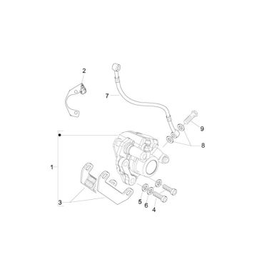 Bremssattel - Bremsbeläge - Bremsleitung Vespa LX 50 4T 4V AC 45km/h