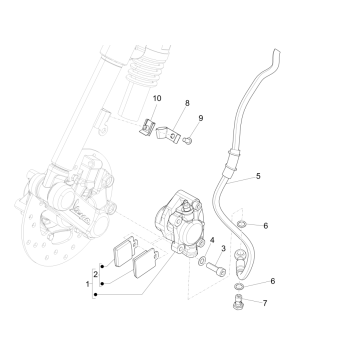 Vespa Sprint 4-Takt-3-Ventil-Bremssatz (Euro4 IGET)
