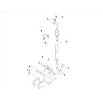 Hauptbremszylinder- Bremsbeläge Piaggio Zip 50 4T IGET 3V AC Euro 5