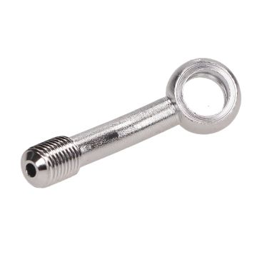 Bremsleitungkupplung universal geknickt chrom 10mm Durchmesser/M10x 1,25 Gewinde 25 Grad Supertec