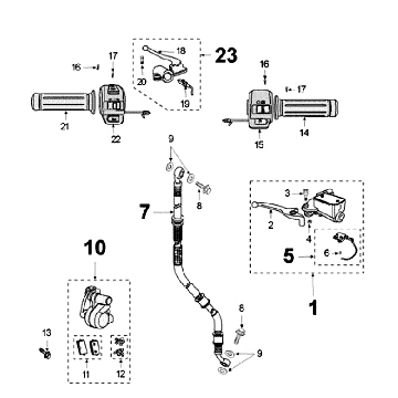 Bremssystem - Bremse Typ D155 Peugeot V-clic Orange