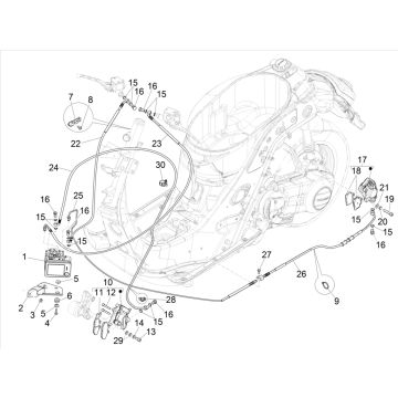 Hauptbremszylinder- Bremssattel - Bremsbeläge - Bremsleitung - ABS-Modul  Vespa GTS 300 HPE 4V ie ABS Euro 4 2019