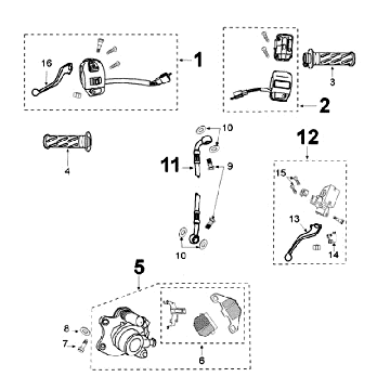 Bremssystem Peugeot Kisbee schwarz