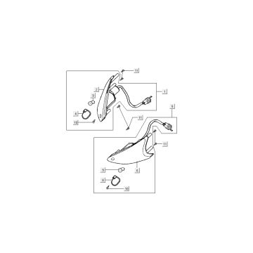Blinker-V Kymco Super9 AC 2-Takt nm gelb - schwarz