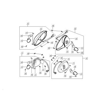 Blinker Kymco People 2-Takt dunkelgrau