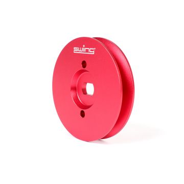 CNC 70 mm Riemenscheibe Piaggio Ciao, Bravo, Si aus rotem Aluminium