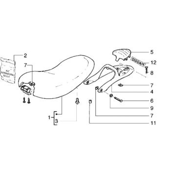Sattel Piaggio Liberty 4-Takt bis 2005