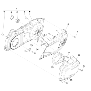 Kurbelgehäusedeckel Vespa GTS 300 Super HPE 4V IE ABS Euro 5 2020-2022