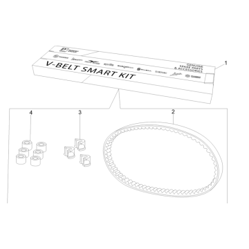 Keilriemen- und Variorollensatz Vespa GTS 300 Super HPE 4V ie ABS Euro 5 2020-2022