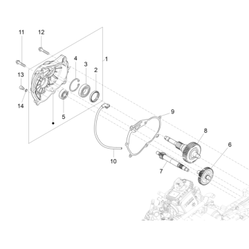 Getriebe - Getriebe Vespa GTS 300 Super HPE 4 V IE ABS Euro 5 2020-2022