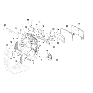 Beinschild Vespa GTS 300 Super HPE 4V ie ABS Euro 5 2020-2022