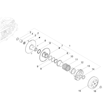 Piaggio Typhoon 50 2-Takt Euro 4 2018-2020-Kupplung