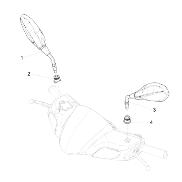 Piaggio Typhoon 50 2-Takt-Spiegel Euro 4 2018-2020