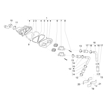 Piaggio Typhoon 50 2-Takt Euro 4 2018-2020 Sekundärluftversorgung