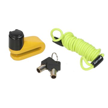 5-mm-Bremsscheibenschloss, kompakt mit Power1-Warnung