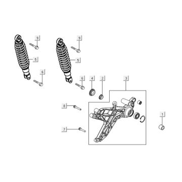 Stoßdämpfer hinten Kymco People One 125i