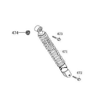 Stoßdämpfer China Retro Extra schwarz
