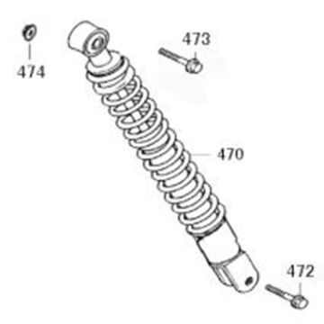 Stoßdämpfer China Zip dunkelblau