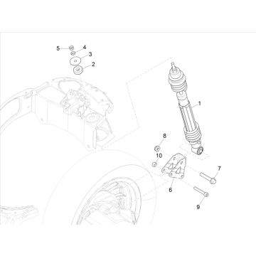 Stoßdämpfer Vespa Elettrica 25/KMH SCH E5 2021 (EMEA)