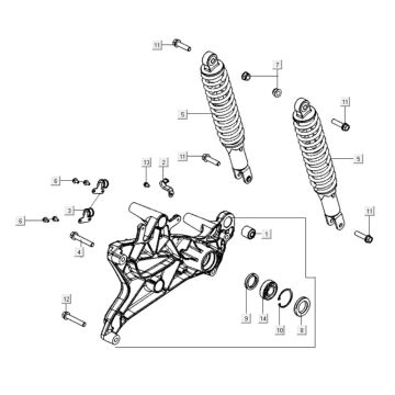 Stoßdämpfer hinten Kymco Gti 300i