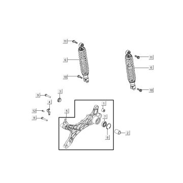 Stoßdämpfer AGILITY 16+ 4T 125 Matt Metallic Hellblau