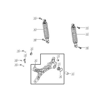 Stoßdämpfer AGILITY 16+ 4T 125 Matt Metallic Silber