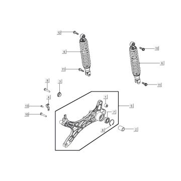 Stoßdämpfer AGILITY 16+ 4T 200i Matt Metallic Hellblau